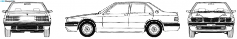 1991 Maserati 424 Sedan blueprint