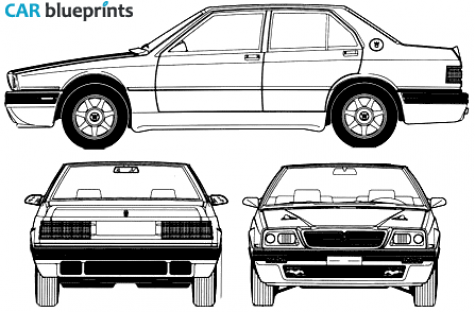 1992 Maserati 430 Sedan blueprint