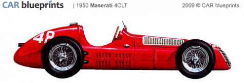 1950 Maserati 4CLT F1 OW blueprint