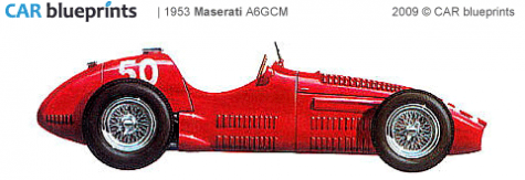 1953 Maserati A6GCM F1 OW blueprint