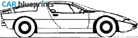 1973 Maserati Bora Coupe blueprint