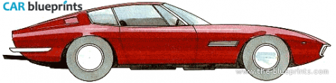 1970 Maserati Ghibli Coupe blueprint