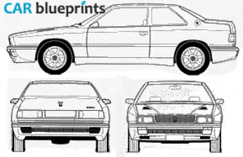 1995 Maserati Ghibli Sedan blueprint