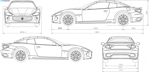 2007 Maserati Gran Cabriolet blueprint