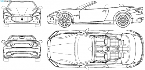 2011 Maserati Gran Cabriolet blueprint