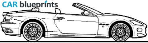 2010 Maserati GranCabrio 4.7 V8 Cabriolet blueprint