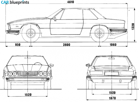 1978 Maserati Kyalami Coupe blueprint