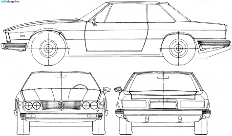 1978 Maserati Kyalami Coupe blueprint