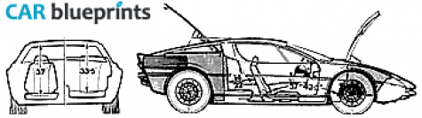 1977 Maserati Merak SS Coupe blueprint