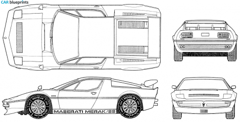 1973 Maserati Merak Coupe blueprint