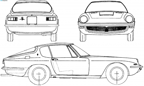 1968 Maserati Mistral Coupe blueprint