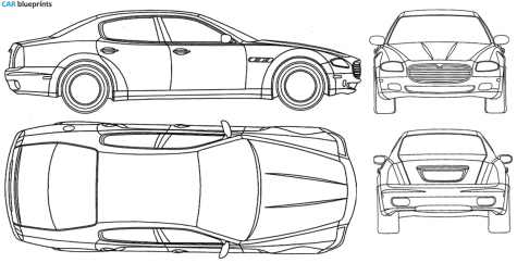 2004 Maserati Quattriporte Coupe blueprint