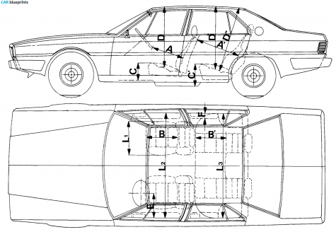 1989 Maserati Quattriporte III Sedan blueprint