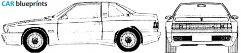 1991 Maserati Shamal Sedan blueprint