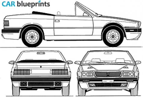 1992 Maserati Spyder Cabriolet blueprint