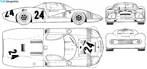 1967 Matra 630 Coupe blueprint