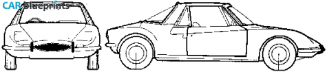 1968 Matra M530 Coupe blueprint