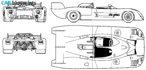 1972 Matra MS 670 Coupe blueprint