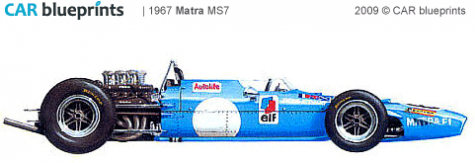 1967 Matra MS7 F1 OW blueprint