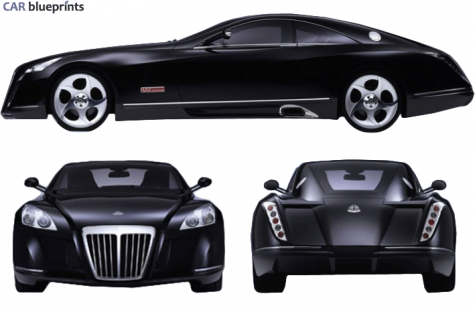 2005 Maybach Exelero Concept Coupe blueprint