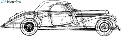 1936 Maybach SW 38 Coupe blueprint