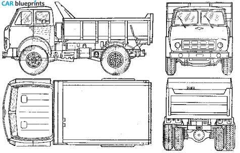1965 MAZ 503 Truck blueprint