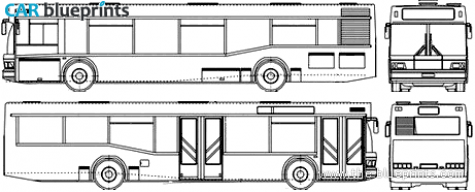 2007 MAZ 103C Bus blueprint