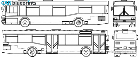 2007 MAZ 104C Bus blueprint