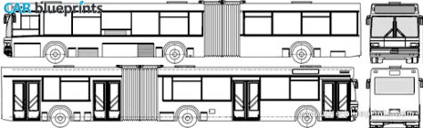 2007 MAZ 105 Bus blueprint