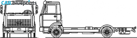2007 MAZ 437041-281 4x2 Truck blueprint