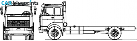 2007 MAZ 533603-240 4x2 Truck blueprint