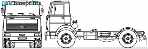 2007 MAZ 533702-270 4x2 Truck blueprint