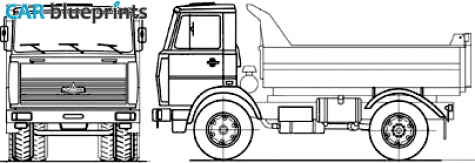 2007 MAZ 555102-220 4x2 Truck blueprint