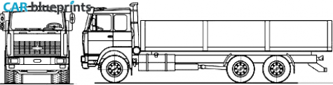 2007 MAZ 630305-220 6x6 Truck blueprint