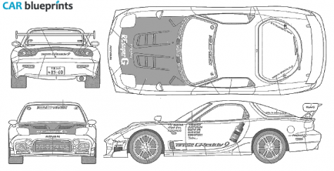 Mazda Amamiya M Coupe blueprint