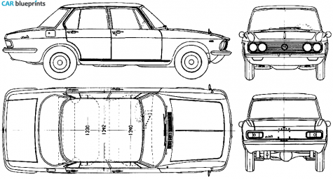 1966 Mazda 1500 Luce Sedan blueprint
