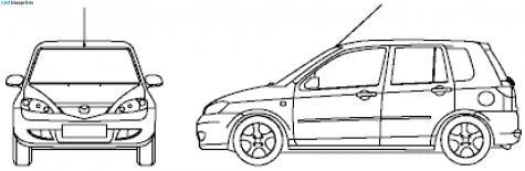 2007 Mazda 2 Hatchback blueprint