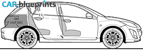 2009 Mazda 3 1.6 TS2 Hatchback blueprint