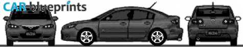 2006 Mazda 3 Sedan blueprint
