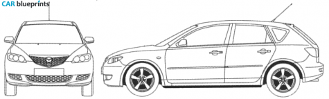2004 Mazda 3 Sport Hatchback blueprint