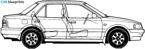 1993 Mazda 323 Sedan blueprint