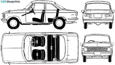 1964 Mazda 323/Familia/1000 Coupe blueprint