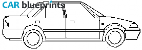 1991 Mazda 323/Familia Sedan blueprint