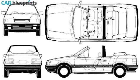 1986 Mazda 323 Cabriolet blueprint
