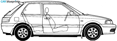 1993 Mazda 323 Hatchback blueprint