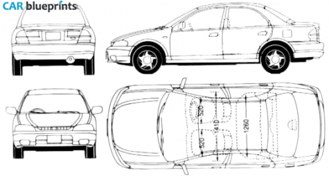 1997 Mazda 323/Lantis Sedan blueprint