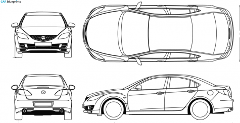 2008 Mazda 6 Sedan blueprint