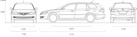 2007 Mazda 6 Estate Wagon blueprint