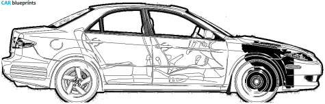 2003 Mazda 6 S Sedan blueprint