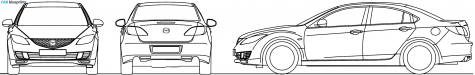 2008 Mazda 6 SII Sedan blueprint